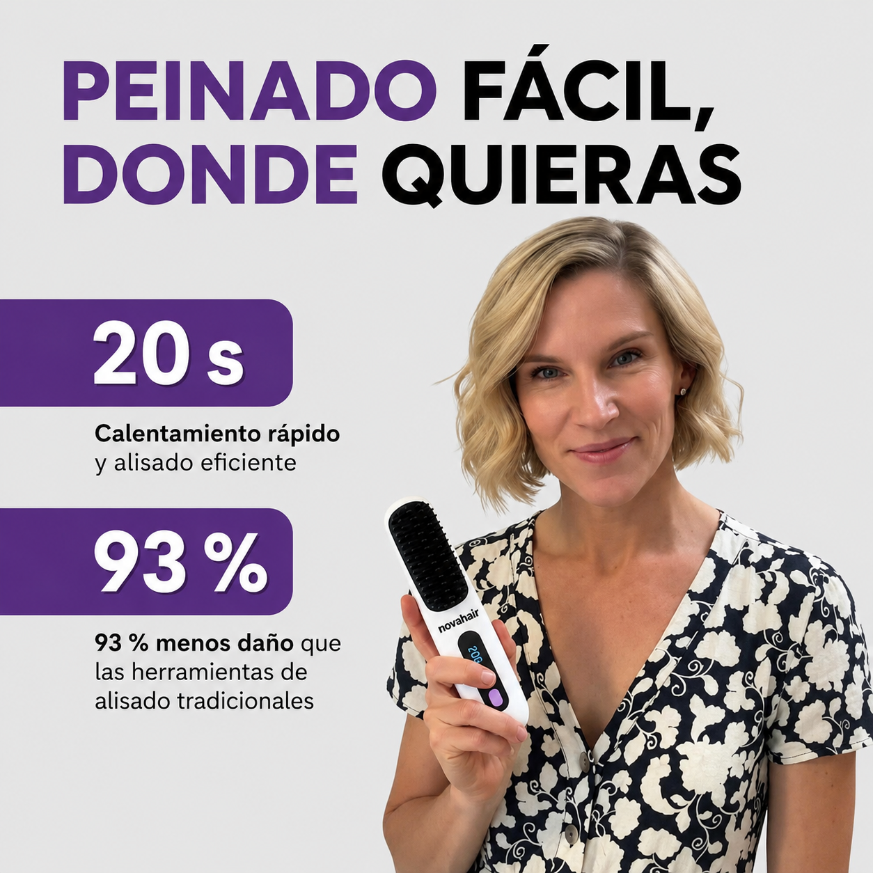 Cabello liso y peinado en menos de 5 minutos